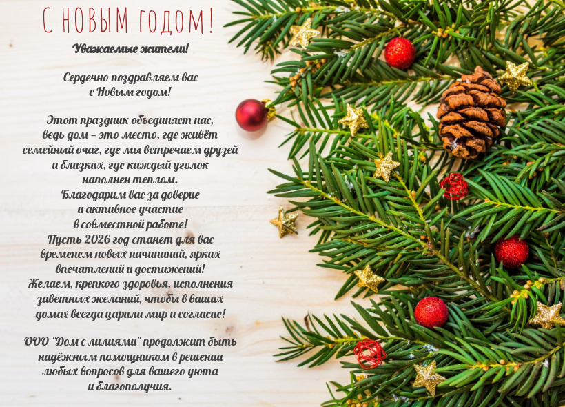С Новым годом, уважаемые жители!